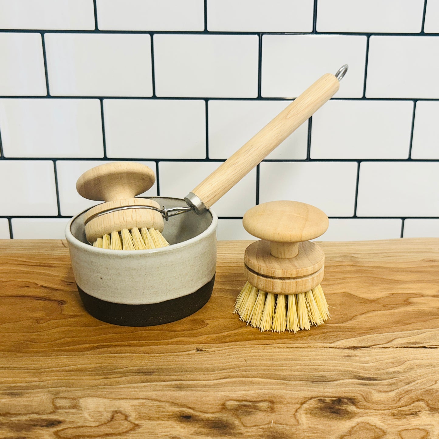 Dish Brush with Handle | Replaceable Head | Kitchen & Dishes