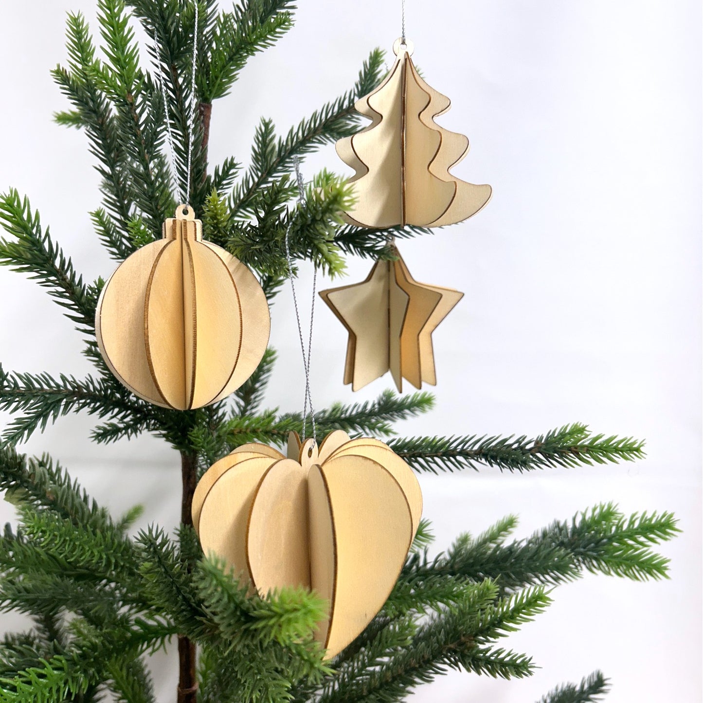 Wood Christmas Ornaments | Eco-Friendly Holiday Decor
