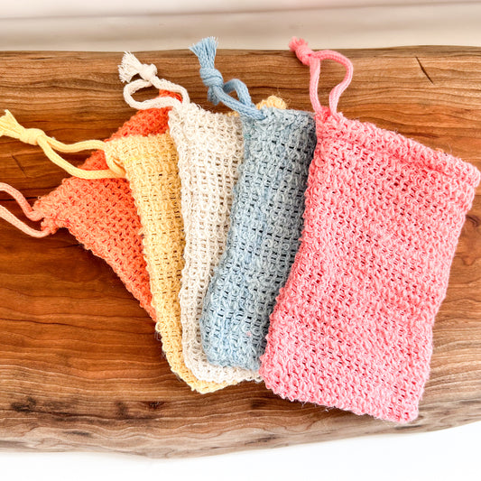 Colorful Sisal Fiber Soap Bag | 5pk