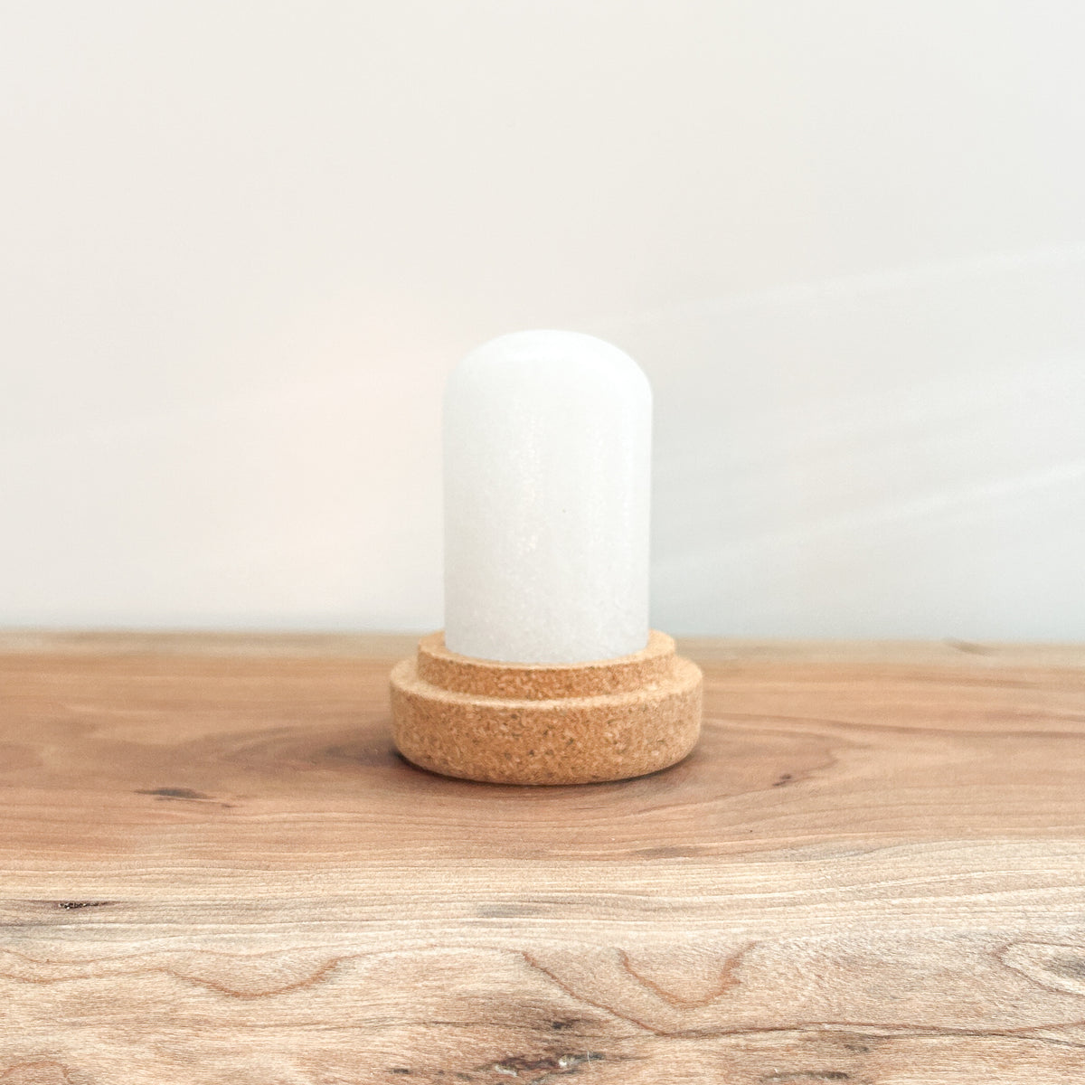 Crystal Mineral Deodorant with Cork Holder