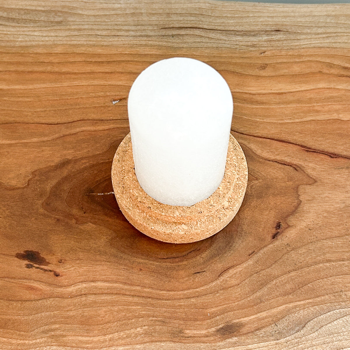 Crystal Mineral Deodorant with Cork Holder