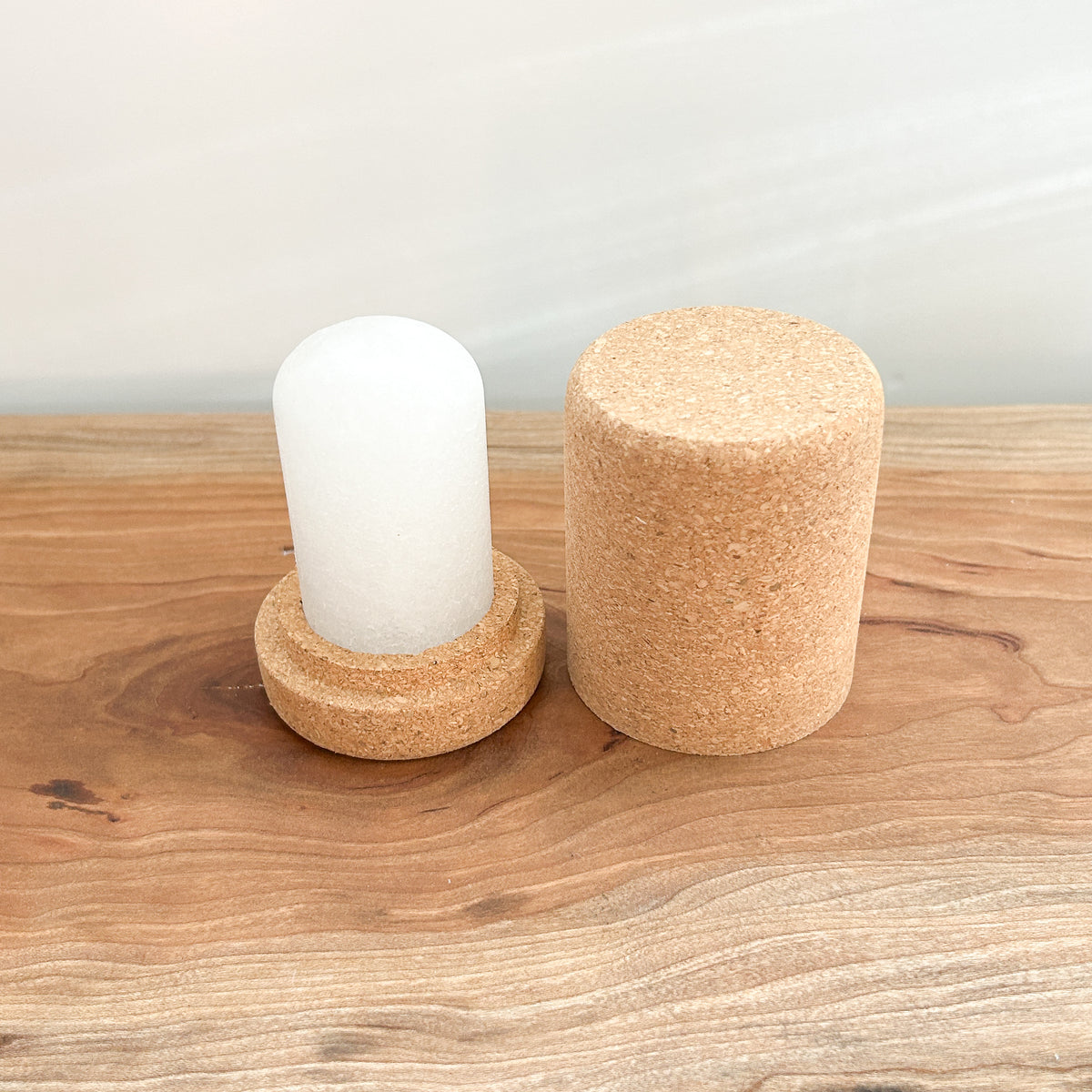 Crystal Mineral Deodorant with Cork Holder