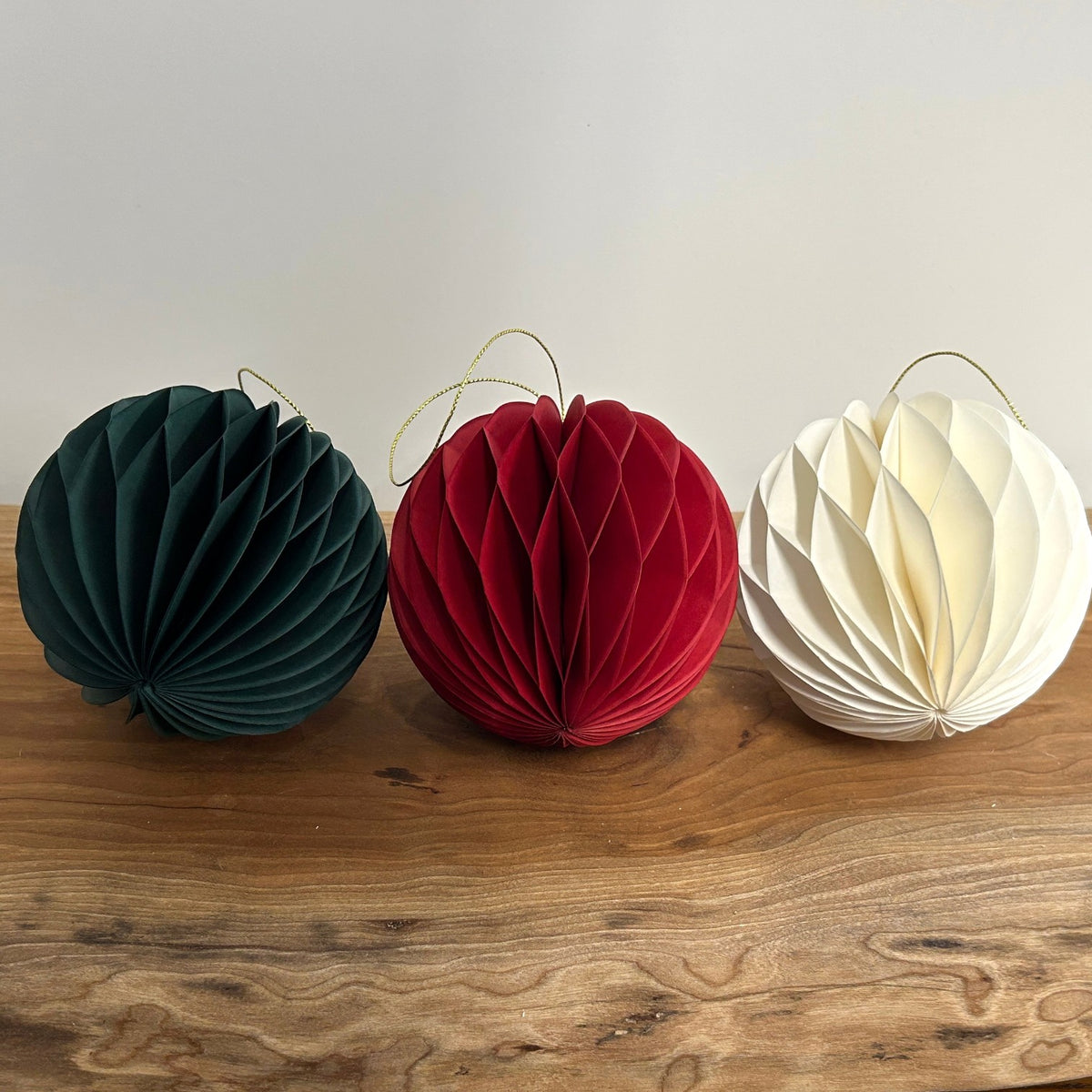 Round Paper Christmas Ornaments | Eco-Friendly Holiday Decor | Ball