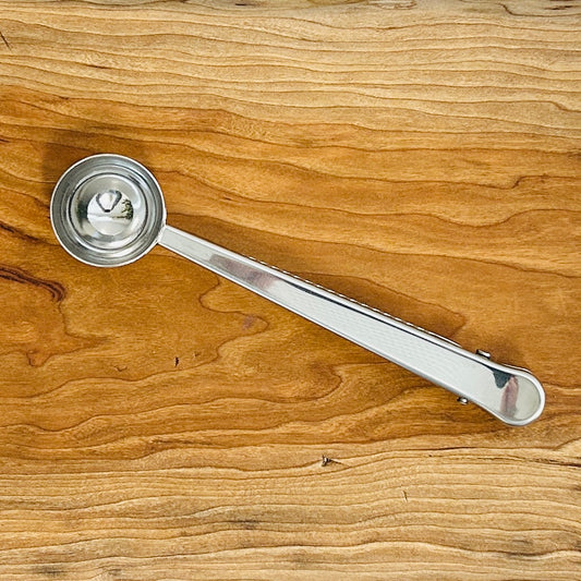 Coffee Spoon with Bag Clip | Stainless Steel Measuring Scoop